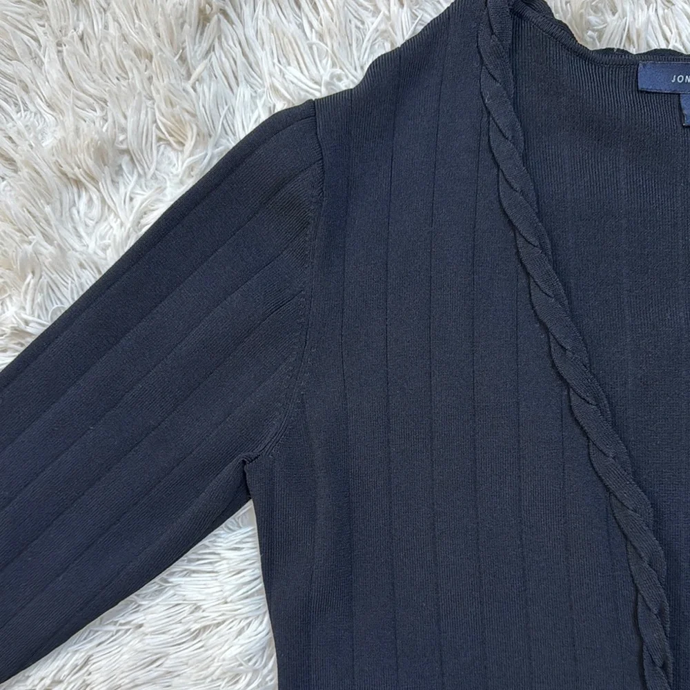 Jones Wear Ribbed Open Cardigan 💗 Black - Picture 5 of 13